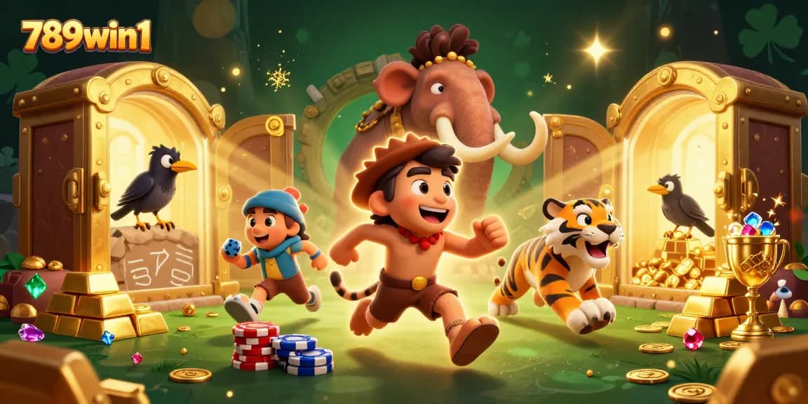 Interact with the thrilling world of 789win1, where prehistoric characters run an exciting casino.
