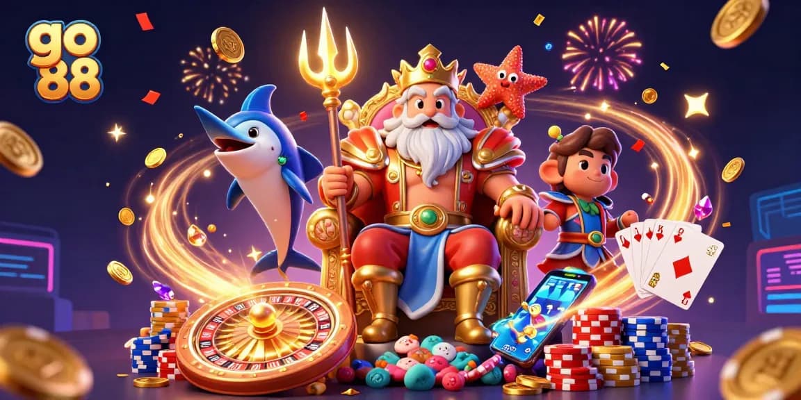 Experience exciting gameplay at go 88 with vibrant gems, coins, and casino games.