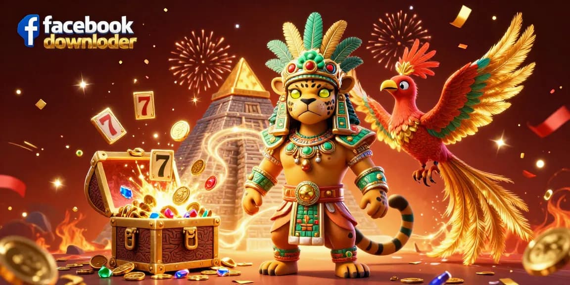 Experience the thrill of the facebook downloader with an exciting casino-themed digital artwork.