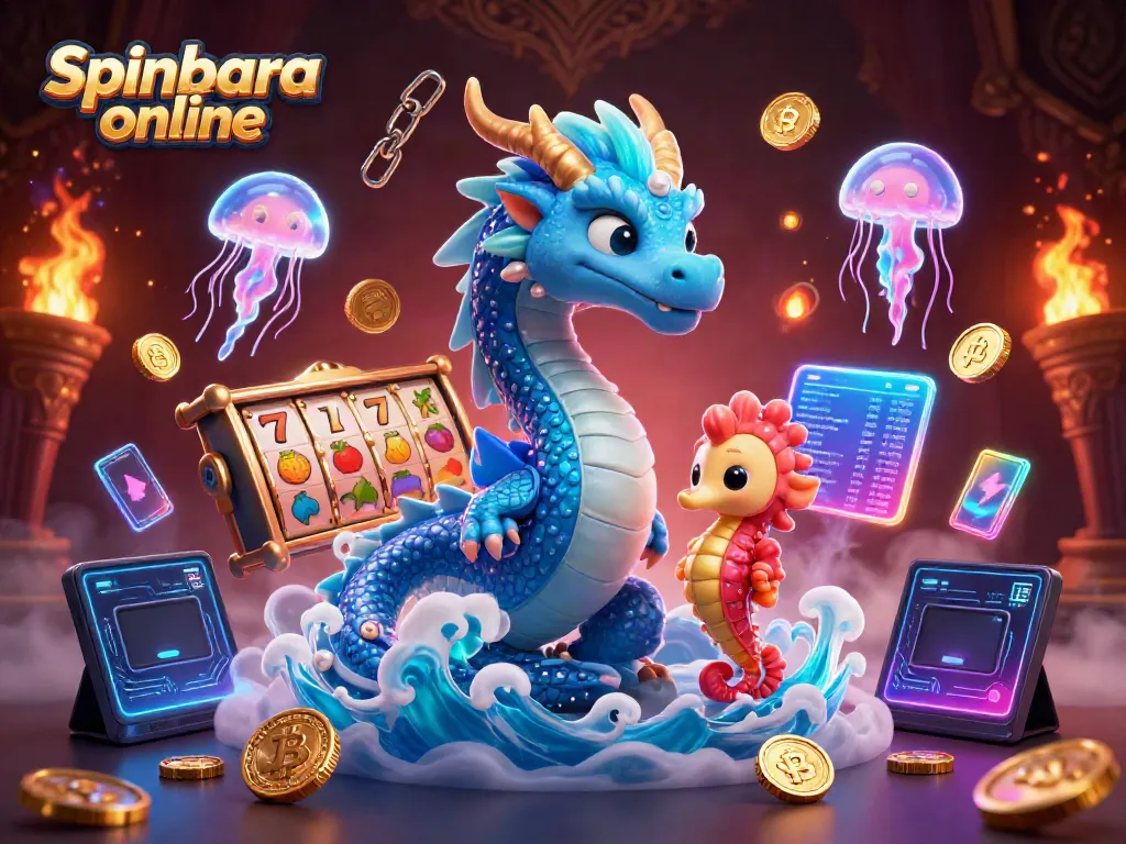 Spiele im Spinbara online Casino mit zauberhaften Drachen und Seepferdchen.