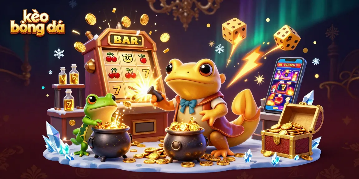 Engage with kèo bóng đá features displayed in a dynamic 3D casino scene full of excitement.