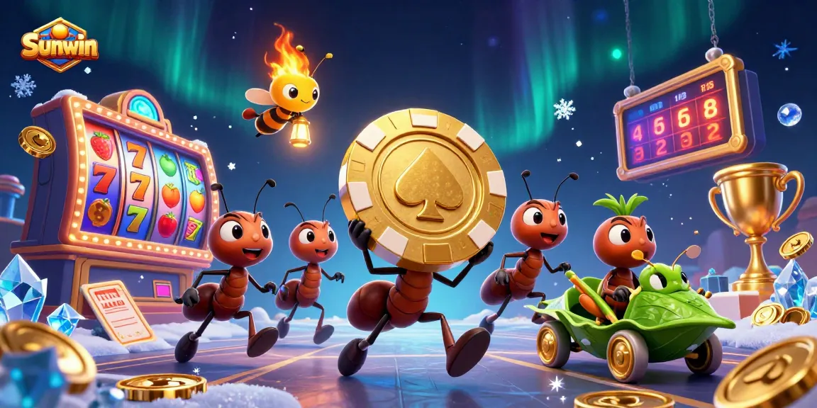 Sunwin offers a thrilling casino experience with vibrant slots and characters embarking on a heist for big wins.