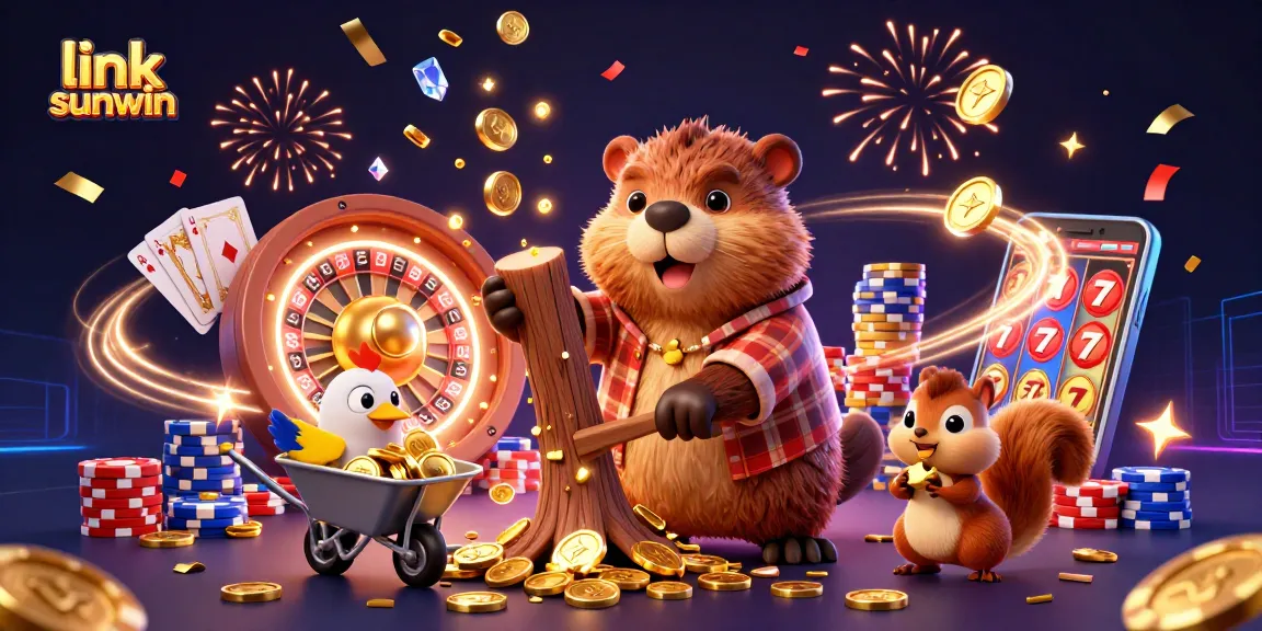 Engage in exciting gameplay at link sunwin with golden coins raining down, featuring dynamic casino elements.