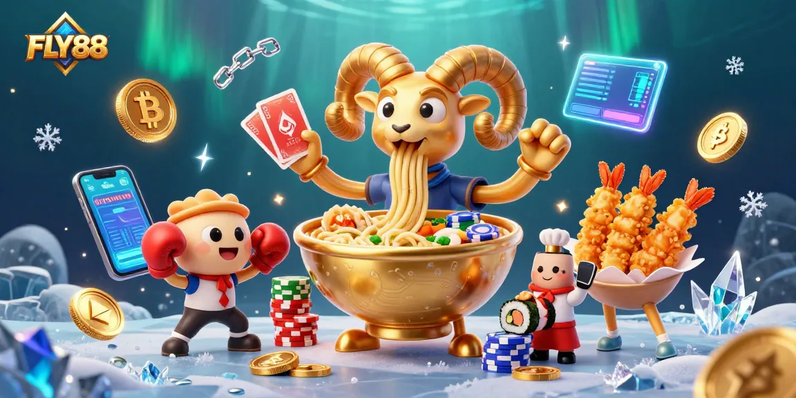 FLY88 unleashes a vibrant casino experience with dynamic characters playing cards.