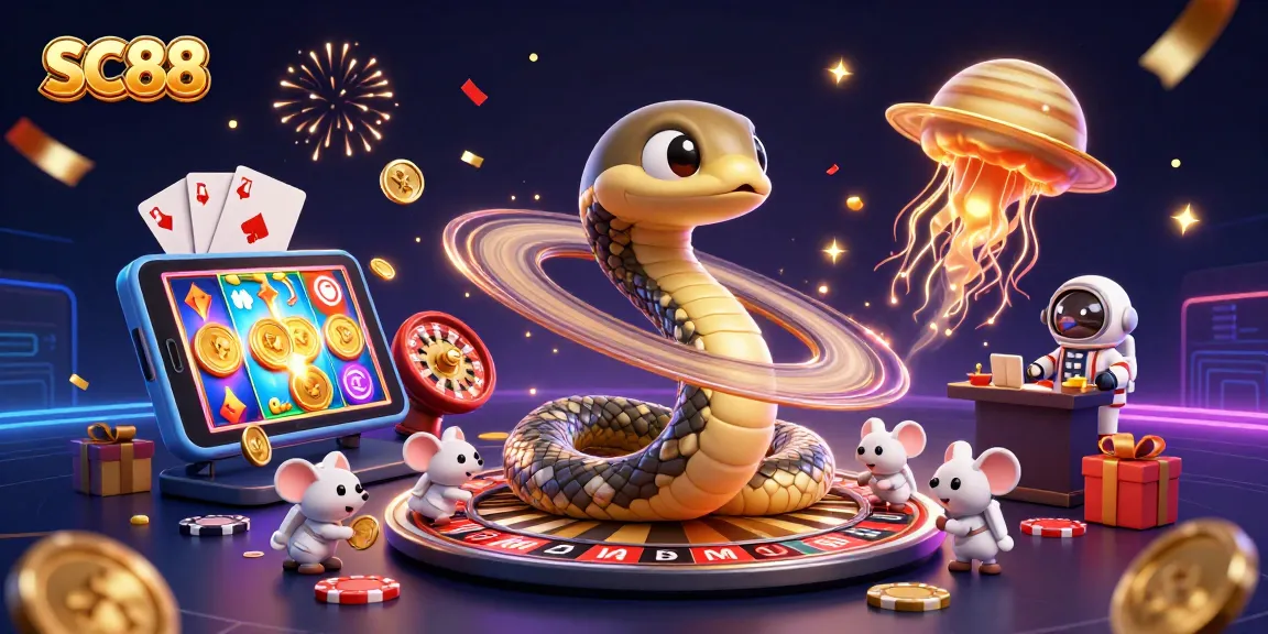 Place your bets with SC88 as the Saturn ring snake spins a cosmic roulette!